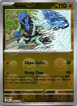 Holofoil - Sawk (Poke Ball Pattern) - 049/086 - SV: White Flare - NM - Image 1
