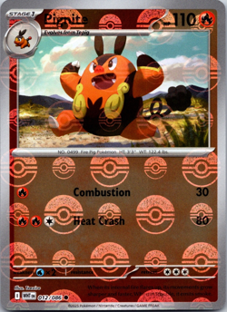 Pignite (Poke Ball Pattern) 012/086 Holo Pokemon SV: White Flare NM - Image 1