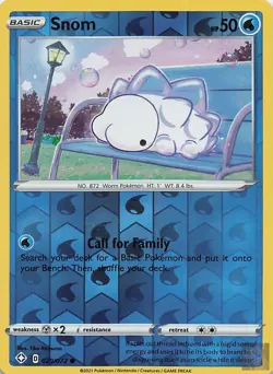 Snom 029/072 Shining Fates Pokemon Reverse Holo Lightly Played - Image 1