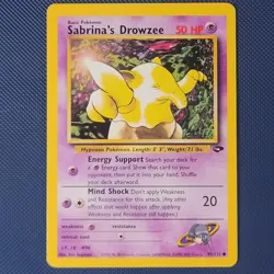 Sabrina's Drowzee 95/132 - Gym Challenge - Common Vintage WOTC Pokemon Card - NM - Image 1