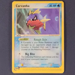 Carvanha 51/109 - EX Ruby & Sapphire - Rare Non Holo Pokemon Card - NM - Image 1