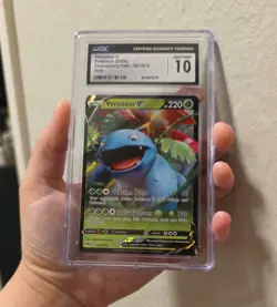 CGC 10 Pokemon Venusaur V 001 Champion's Path Graded Card - Image 1