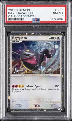 2011 POKEMON CALL OF LEGENDS #SL10 RAYQUAZA-HOLO PSA 8 - Image 1