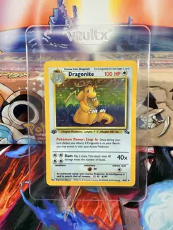 POKEMON 1999 1ST EDITION DRAGONITE HOLO FOSSIL NM+ - SEE VIDEO - Image 1