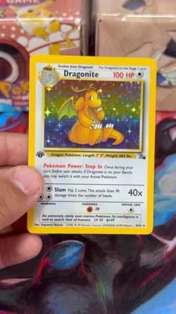 POKEMON 1999 1ST EDITION DRAGONITE HOLO FOSSIL NM+ - SEE VIDEO - Image 2