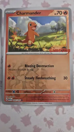 Pokemon 151 Promos Bulbasaur 001 151 Stamp & Charmander 004 Gamestop Stamp - Image 3