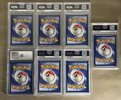 (7) Graded Vintage 1st Edition Pokemon Card Lot Jungle PSA 10 Rhyhorn Rare - Image 2