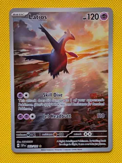 Latios Holo Pokemon Card Sv08: Surging Sparks 203/191 NM - Image 1