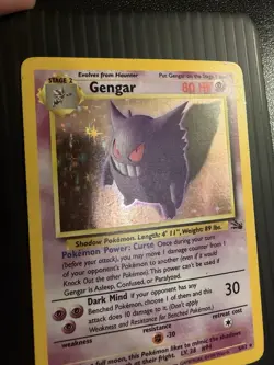Pokemon TCG Gengar Fossil Holo Card 5/62 Unlimited Rare Vintage WOTC MP-HP - Image 2