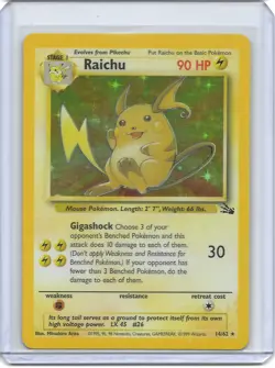 Raichu ⭐ 14/62 Holo Rare Fossil 1999 Pokemon NM/LP - Image 1