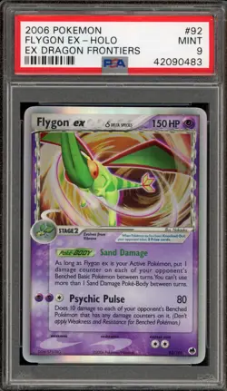 Pokemon Flygon ex EX Dragon Frontiers Holo Ultra Rare #92 PSA 9 Mint - Image 1