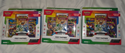 Lot of (3) Three Pokemon First Partner Illustration Collection Series 1 Sealed - Image 1