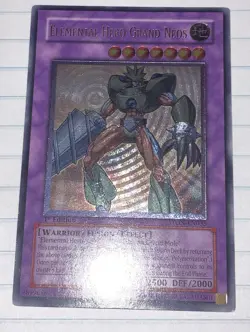 Yugioh Elemental Hero Grand Neos STON-EN035 Ultimate Rare 1st Edition VLP - Image 1