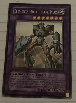 Yugioh Elemental Hero Grand Neos STON-EN035 Ultimate Rare 1st Edition VLP - Image 3