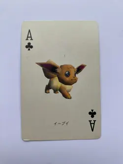Eevee Ace Of Clubs 1998 Pokemon Stadium N64 3D Poker Playing Cards Red - Image 1