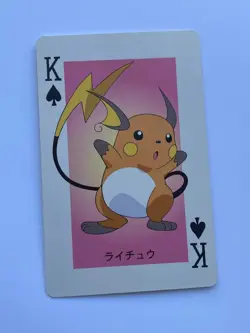 Raichu King Of Spades Pokemon Pocket Monster Playing Card Nintendo Japanese - Image 1