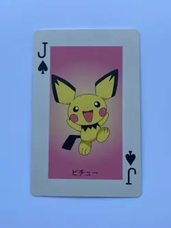 Pichu Jack Of Spades Pokemon Pocket Monster Playing Card Nintendo Japanese - Image 1