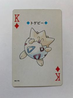 Togepi King Of Diamonds Pokemon Playing Card Gold Deck Poker Ho-oh 2000 - Image 1