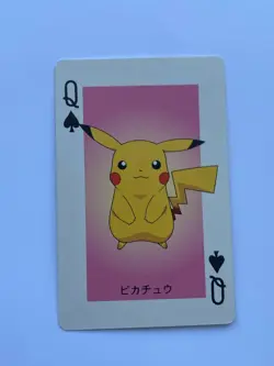 Pikachu Queen Of Spades Pokemon Pocket Monster Playing Card Nintendo Japanese - Image 1