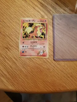 Blaine's Growlithe Japanese Gym Pokemon card old back US seller LIGHTLY PLAYED - Image 1