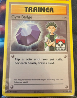 Gym Badge Brock - XY203 Black Star Holo Promo League TCG Pokemon Card - NM - Image 1