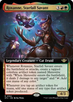 Roxanne, Starfall Savant - RARE Extended Art MtG TCG Card # 0362 - Image 1