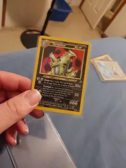 Pokemon TCG Holo Tyranitar Neo Discovery Unlimited Rare Card 31/75 - Image 1