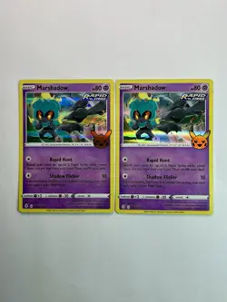2 Pokemon TCG Marshadow Cards 080/203 2023 Halloween Trick Or Treat Holo Rare - Image 1