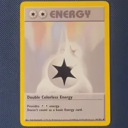 Double Colorless Energy 96/102 Base Set 4th Print Uncommon Pokemon Card WOTC NM - Image 1