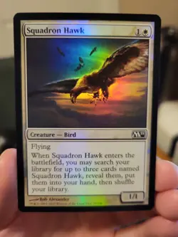 Squadron Hawk - FOIL - Magic CORESET 2011 M11 - MTG - NM - Image 1
