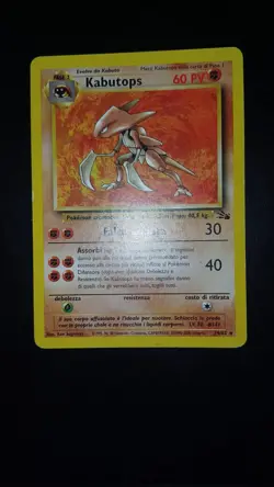 POKEMON KABUTOPS RARE FOSSIL 24/62 ITA LP NO SHINING CRYSTAL GOLD STAR CHARIZARD - Image 1