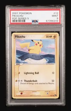 Pokemon Pikachu TCG #13 2007 Pop Series 5 PSA 9 Mint Vintage Starter - Image 1