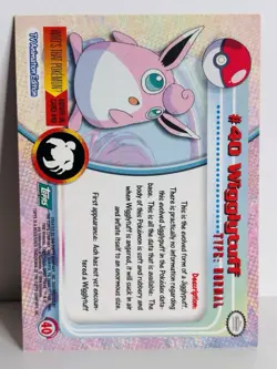 Wigglytuff #40 - Pokemon Topps Series 1 - Blue Logo - Image 2