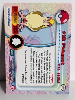 Pidgeot #18 - Topps Pokemon Card - Series 1 - Blue logo - - Image 2