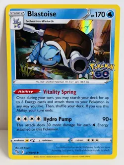 Blastoise 017/078 Holo Rare Pokemon Go Pokemon Card - Image 1