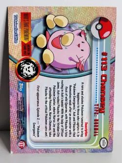 CHANSEY #113 | 2000 Pokemon Topps Series 2 | Blue Logo| - Image 2
