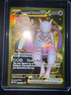 2025 Pokemon Destined Rivals Team Rocket's Mewtwo ex #240/182 - Image 1