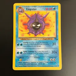 Austos 32/62 Cloyster Fossil Pokemon Karte Vintage 1999 - Image 1