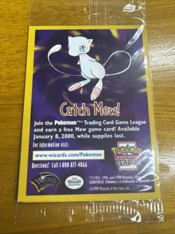 1999 WOTC Pokemon League Cards Catch Mew! The First Movie Promo Insert 4/5 Cards - Image 3