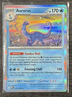 Aurorus 024/088 Pokemon ME03: Perfect Order Holo Card - Image 1