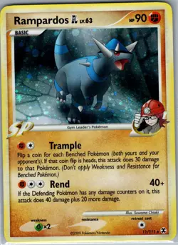 Rampardos GL 11/111 Holo Rising Rivals - Pokemon Card - NM - Image 1