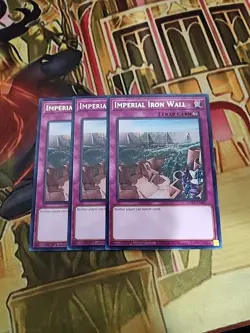 3X Imperial Iron Wall - MAZE-EN065 - Rare - 1st Edition NM Yugioh - Image 1