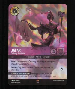 Disney Lorcana Card Jafar Striking Illusionist 208/204 Enchanted 3 Foil NM - Image 1