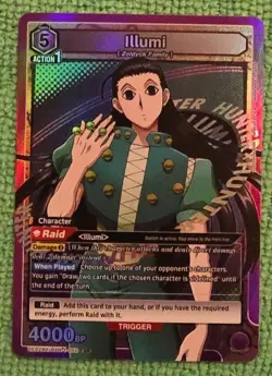 Union Arena UE02BT/HTR-1-050 Illumi Super Rare (SR) Foil Hunter x Hunter - Image 1