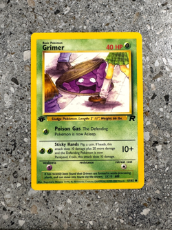 Pokemon TCG Cards 1st Edition Grimer 57/82 Team Rocket EXC-NM - Image 1