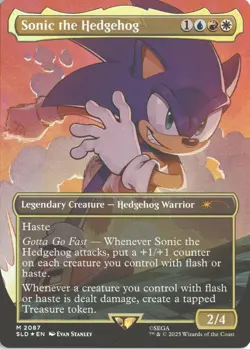 MTG Sonic the Hedgehog (Rainbow Foil) (2087) Borderless Secret Lair: Sonic NM - Image 1