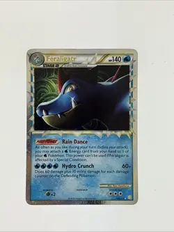 Pokemon 2010 Feraligatr Prime Holo Card 108/123 HeartGold SoulSilver Edition - Image 1