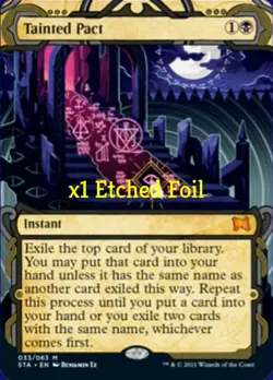 MTG Etched Foil Strixhaven: Mystical Archives STA Tainted Pact MINT - Image 1