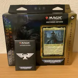 MTG Warhammer 40K Collector's Edition Forces of the Imperium Commander Deck+Coin - Image 1