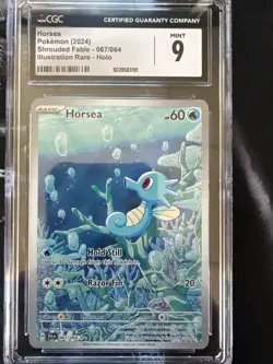 Horsea Shrouded Fable Full Art Holo Pokemon Card #67/64 CGC 9 - Image 1